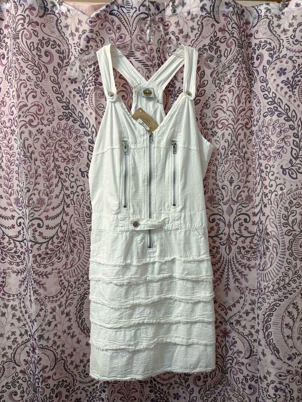 La Cottoniere France 100% cotton dress with tiered skirt. Size M (T2)